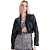 Jaqueta Cropped Myft Maxi Preto Feminino - Imagem 1