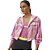 Jaqueta Easy Lança Perfume Estampada Com Capuz V23 Rosa Feminino - Imagem 3