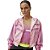 Jaqueta Easy Lança Perfume Estampada Com Capuz V23 Rosa Feminino - Imagem 1
