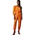 Macacão Lança Perfume Unico Longo Laranja Feminino - Imagem 1