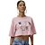 Camiseta Cropped Lança Perfume Com Bordado V23 Rosa Feminino - Imagem 3