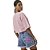 Camiseta Cropped Lança Perfume Com Bordado V23 Rosa Feminino - Imagem 2