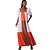 Vestido Lança Perfume Longo Laranja Feminino - Imagem 1