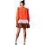 Vestido Curto Lança Perfume Color Block Laranja Feminino - Imagem 5