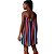 Vestido Lança Perfume Curto Listrado Laranja Feminino - Imagem 2