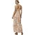 Vestido Estampado Lança Perfume Longo V23 Laranja Feminino - Imagem 2