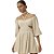 Vestido Curto Lança Perfume Cut Off V23 Bege Feminino - Imagem 1