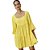 Vestido Lança Perfume Decote Quadrado V23 Amarelo Feminino - Imagem 1