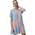 Vestido Curto Lança Perfume Estampado V23 Azul Feminino - Imagem 1