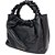 Bolsa Bucket Lança Perfume Couro com Pregas Preto Feminino - Imagem 2