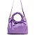 Bolsa Bucket Lança Perfume Couro com Pregas Roxo Feminino - Imagem 1
