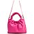 Bolsa Bucket Lança Perfume Couro com Pregas Rosa Feminino - Imagem 1