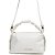 Bolsa Crossbody Lança Perfume Couro Alça Franzida Branco Feminino - Imagem 1