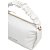 Bolsa Crossbody Lança Perfume Couro Alça Franzida Branco Feminino - Imagem 4