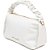 Bolsa Crossbody Lança Perfume Couro Alça Franzida Branco Feminino - Imagem 3