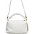 Bolsa Crossbody Lança Perfume Couro Alça Franzida Branco Feminino - Imagem 2