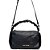 Bolsa Crossbody Lança Perfume Couro Alça Franzida Preto Feminino - Imagem 1