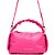 Bolsa Crossbody Lança Perfume Couro Alça Franzida Rosa Feminino - Imagem 1