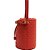 Bolsa Bucket Couro Lança Perfume Embossed Coração Laranja Feminino - Imagem 4