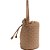 Bolsa Bucket Couro Lança Perfume Embossed Coração Bege Feminino - Imagem 3