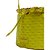 Bolsa Bucket Couro Lança Perfume Embossed Coração Amarelo Feminino - Imagem 4