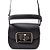 Bolsa Shoulder Lança Perfume Enfeite Preto Feminino - Imagem 1