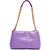 Bolsa Shoulder Lança Perfume Couro Puffy Roxo Feminino - Imagem 2