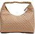 Bolsa Hobo Bag Couro Lança Perfume Embossed Coração Bege Feminino - Imagem 2