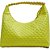 Bolsa Hobo Bag Couro Lança Perfume Embossed Coração Amarelo Feminino - Imagem 2