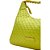 Bolsa Hobo Bag Couro Lança Perfume Embossed Coração Amarelo Feminino - Imagem 4