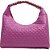 Bolsa Hobo Bag Couro Lança Perfume Embossed Coração Rosa Feminino - Imagem 2