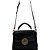 Bolsa Satchel Bag Couro Lança Perfume Fecho Redondo Preto Feminino - Imagem 1