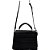 Bolsa Satchel Bag Couro Lança Perfume Fecho Redondo Preto Feminino - Imagem 2