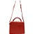 Bolsa Satchel Bag Couro Lança Perfume Fecho Redondo Laranja Feminino - Imagem 2