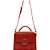 Bolsa Satchel Bag Couro Lança Perfume Fecho Redondo Laranja Feminino - Imagem 1