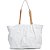 Bolsa Tote Lança Perfume Couro com Pregas Branco Feminino - Imagem 1