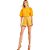 Short Sarja Forum Alfaiataria P23 Amarelo Feminino - Imagem 4