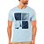 Camiseta Aramis Estampa Folha Quadros Azul Masculino - Imagem 1