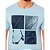 Camiseta Aramis Estampa Folha Quadros Azul Masculino - Imagem 3