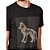 Camiseta Acostamento Casual Wolf Preto Masculino - Imagem 2