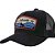 Boné Trcuker Acostamento Patch Silk Snapback Preto - Imagem 1