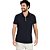Camisa Polo Aramis Zip Marinho e Caramelo Masculino - Imagem 1