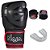 Kit Luva de Boxe Naja Black Line Preto com Vermelho + Bandagem + Bucal - Imagem 1