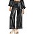 Calça Paetê Lança Perfume Wide Leg AV23 Preto Feminino - Imagem 1