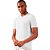 Camiseta Acostamento Gola V Elastano O23 Branco Masculino - Imagem 1