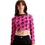 Blusa Cropped Tricot Lança Perfume IN23 Rosa Feminino - Imagem 1