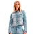 Jaqueta Jeans Easy Lança Perfume Cropped IN23 Azul Feminino - Imagem 1