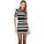Vestido Colcci Listrado IN23 Preto Feminino - Imagem 1