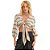 Blusa Cropped Lança Perfume Amarração VE24 Bege Feminino - Imagem 1