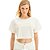 Camiseta Cropped Lança Perfume Logo VE24 Off White Feminino - Imagem 1